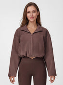 YOHA women's fleece-lined workout jacket in black