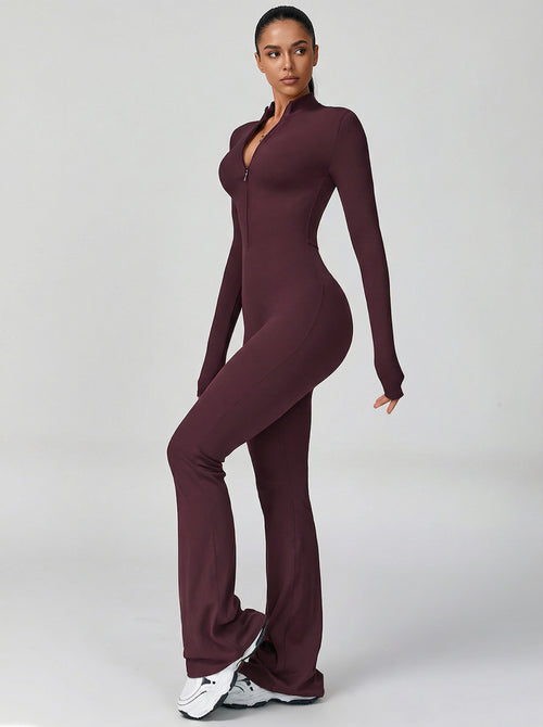 CloudZip  Long-Sleeve Active Jumpsuit
