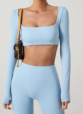 Long-Sleeve Cropped Sports Shirt