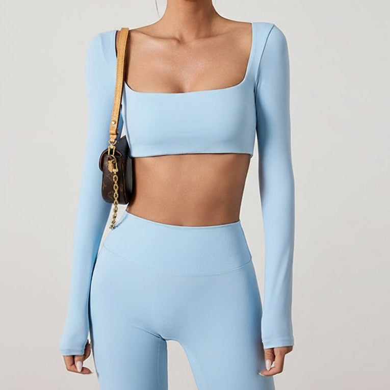 Long-Sleeve Cropped Sports Shirt