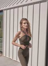 Slanted Shoulder Yoga Top