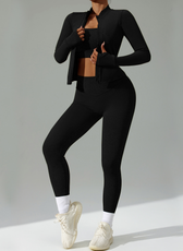 Three-Piece Quick-Dry Yoga Set — Breathable Sportswear