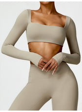 Long-Sleeve Cropped Sports Shirt