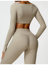 Long-Sleeve Cropped Sports Shirt