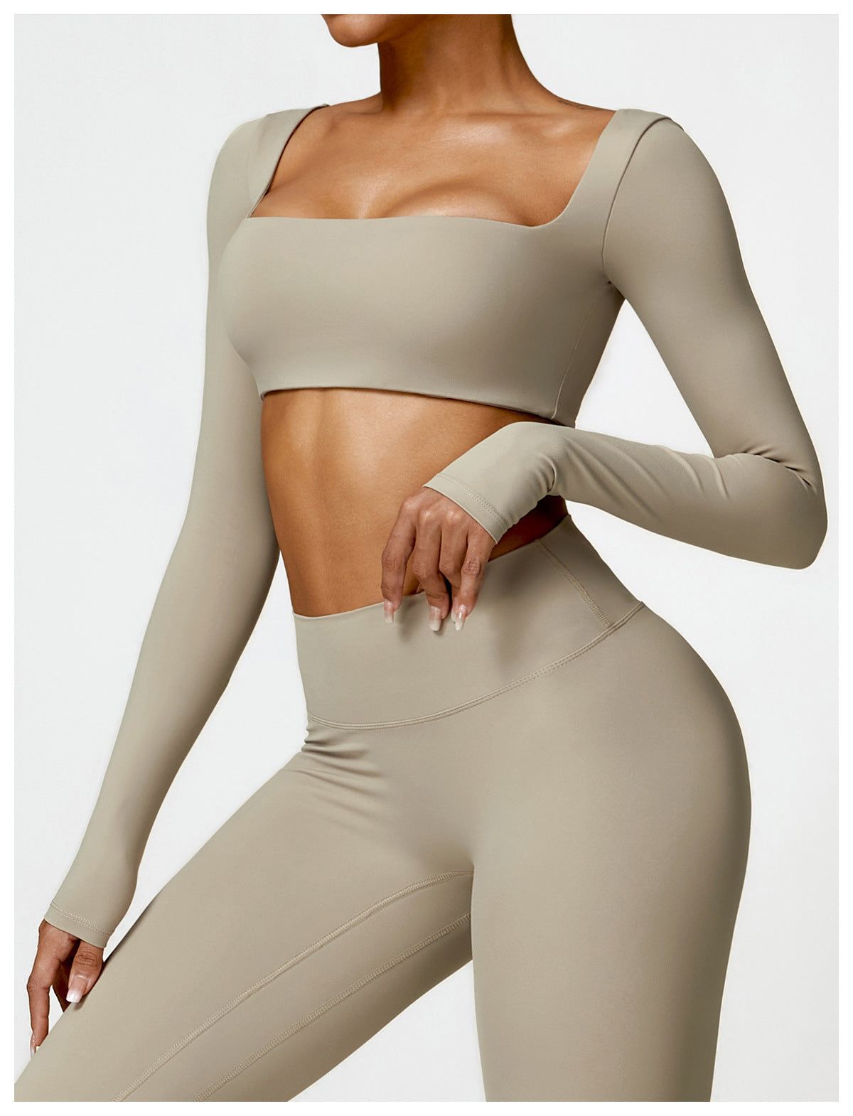Long-Sleeve Cropped Sports Shirt