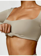 Long-Sleeve Cropped Sports Shirt