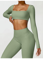 Long-Sleeve Cropped Sports Shirt