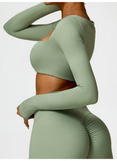 Long-Sleeve Cropped Sports Shirt