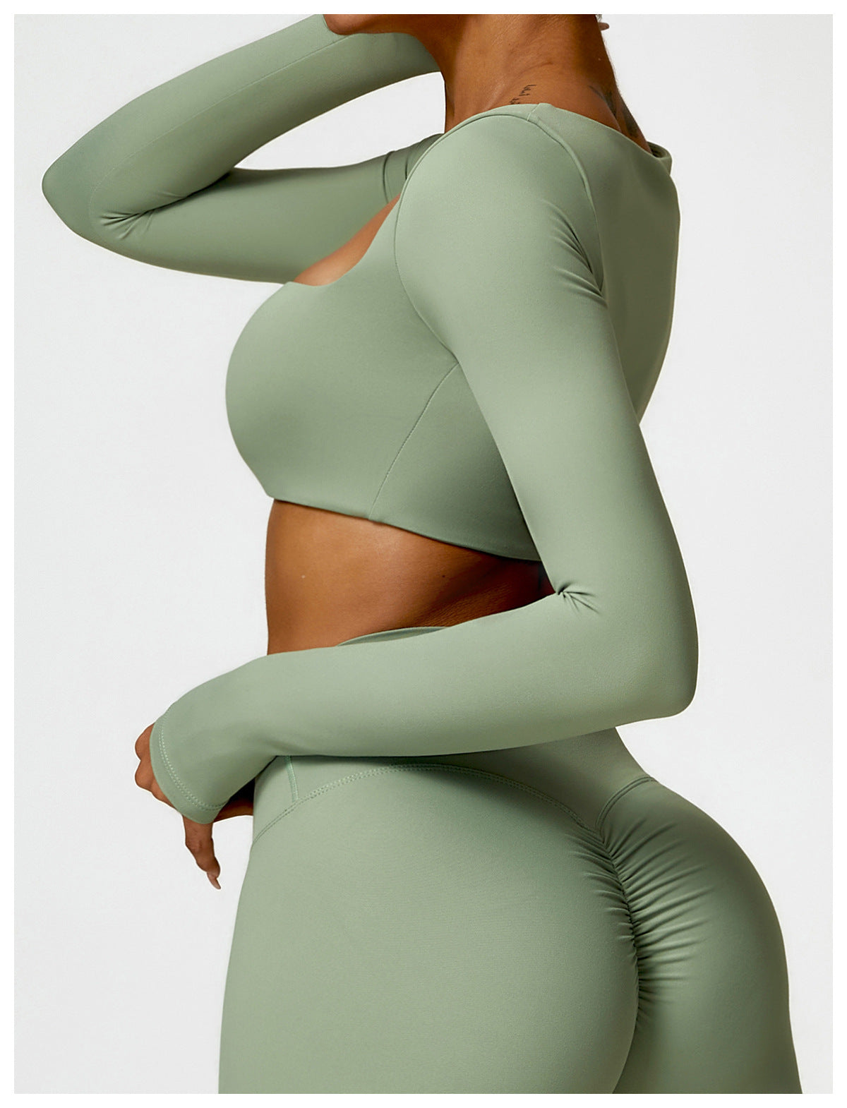 Long-Sleeve Cropped Sports Shirt