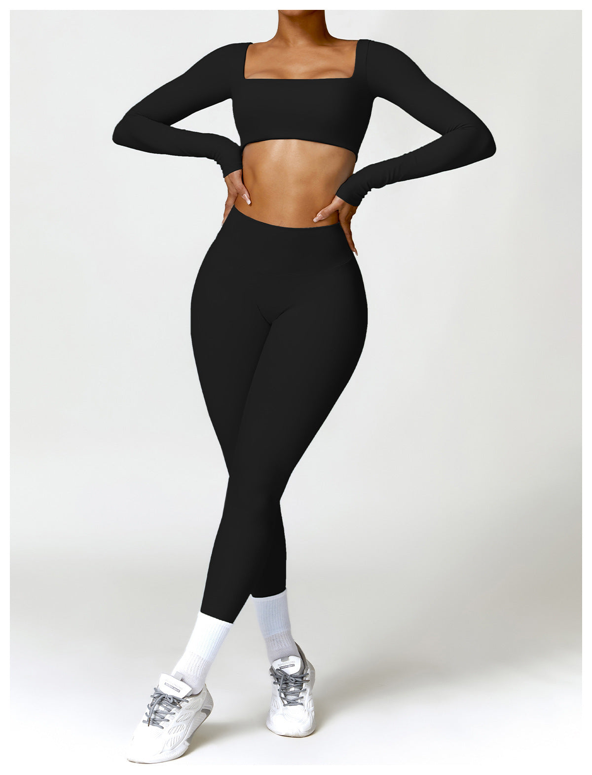 Long-Sleeve Cropped Sports Shirt