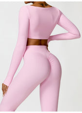 Long-Sleeve Cropped Sports Shirt