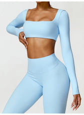 Long-Sleeve Cropped Sports Shirt