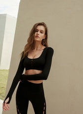 Autumn & Winter Nude Yoga Set | Slim-Fit & Tummy Control