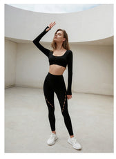 Autumn & Winter Nude Yoga Set | Slim-Fit & Tummy Control