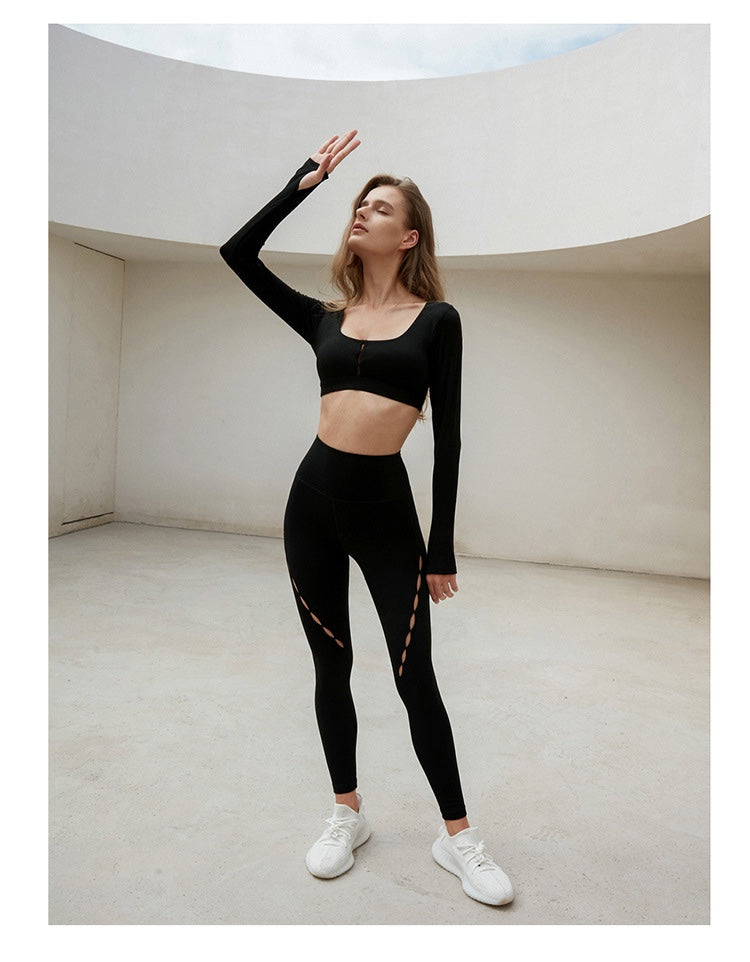 Autumn & Winter Nude Yoga Set | Slim-Fit & Tummy Control