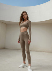 Autumn & Winter Nude Yoga Set | Slim-Fit & Tummy Control