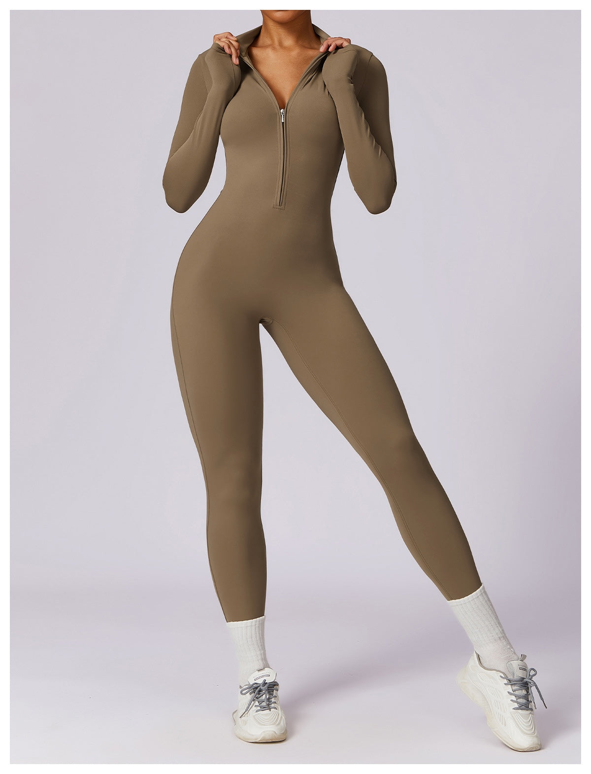 Long-Sleeve Yoga Bodysuit