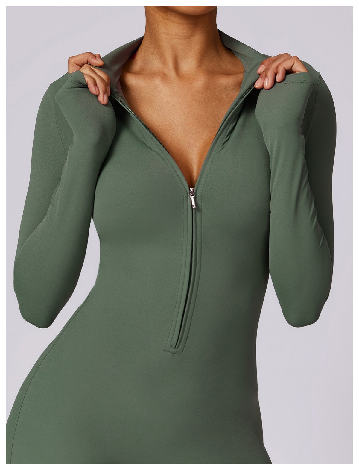Long-Sleeve Yoga Bodysuit