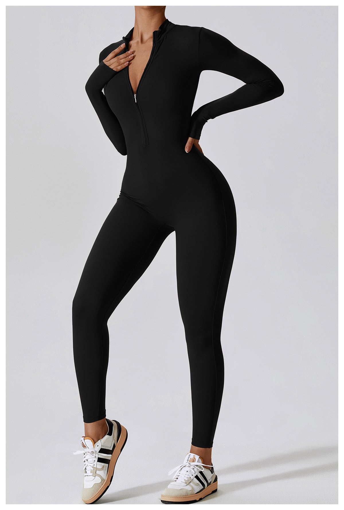Long-Sleeve Yoga Bodysuit