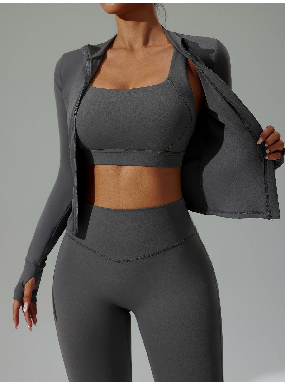 Three-Piece Quick-Dry Yoga Set — Breathable Sportswear