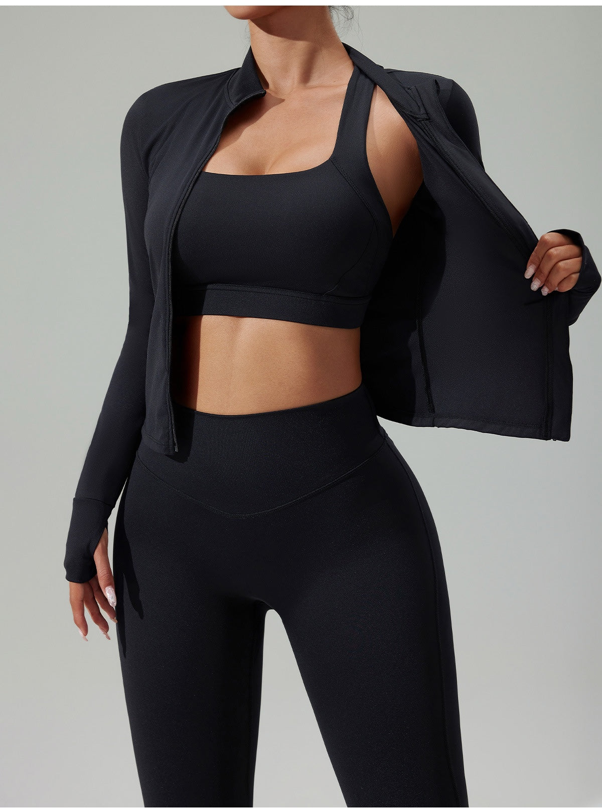 Three-Piece Quick-Dry Yoga Set — Breathable Sportswear