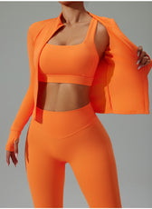 Three-Piece Quick-Dry Yoga Set — Breathable Sportswear