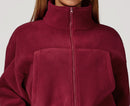 YOHA women's fleece-lined workout jacket in green