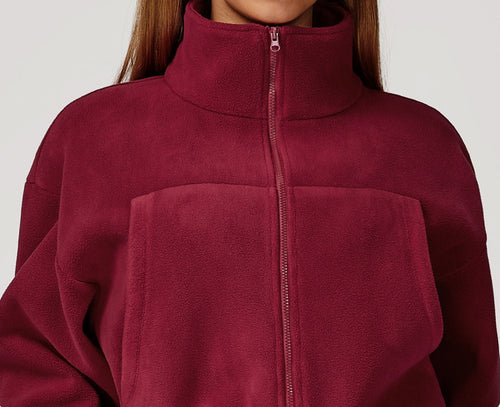 YOHA women's fleece-lined workout jacket in green