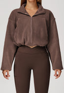 YOHA women's fleece-lined workout jacket in black