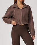 YOHA women's fleece-lined workout jacket in black