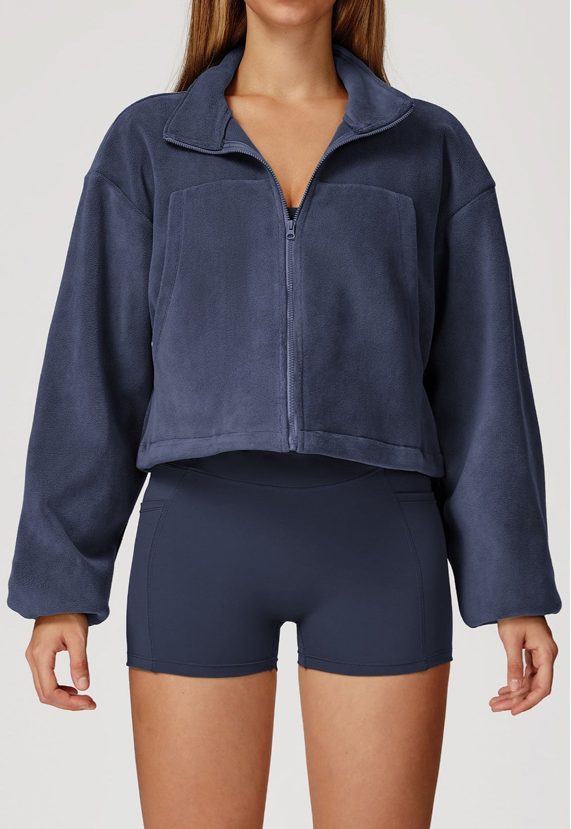 YOHA women's fleece-lined workout jacket in brown