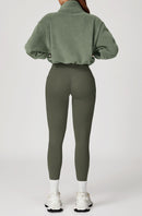 YOHA women's fleece-lined workout jacket in black