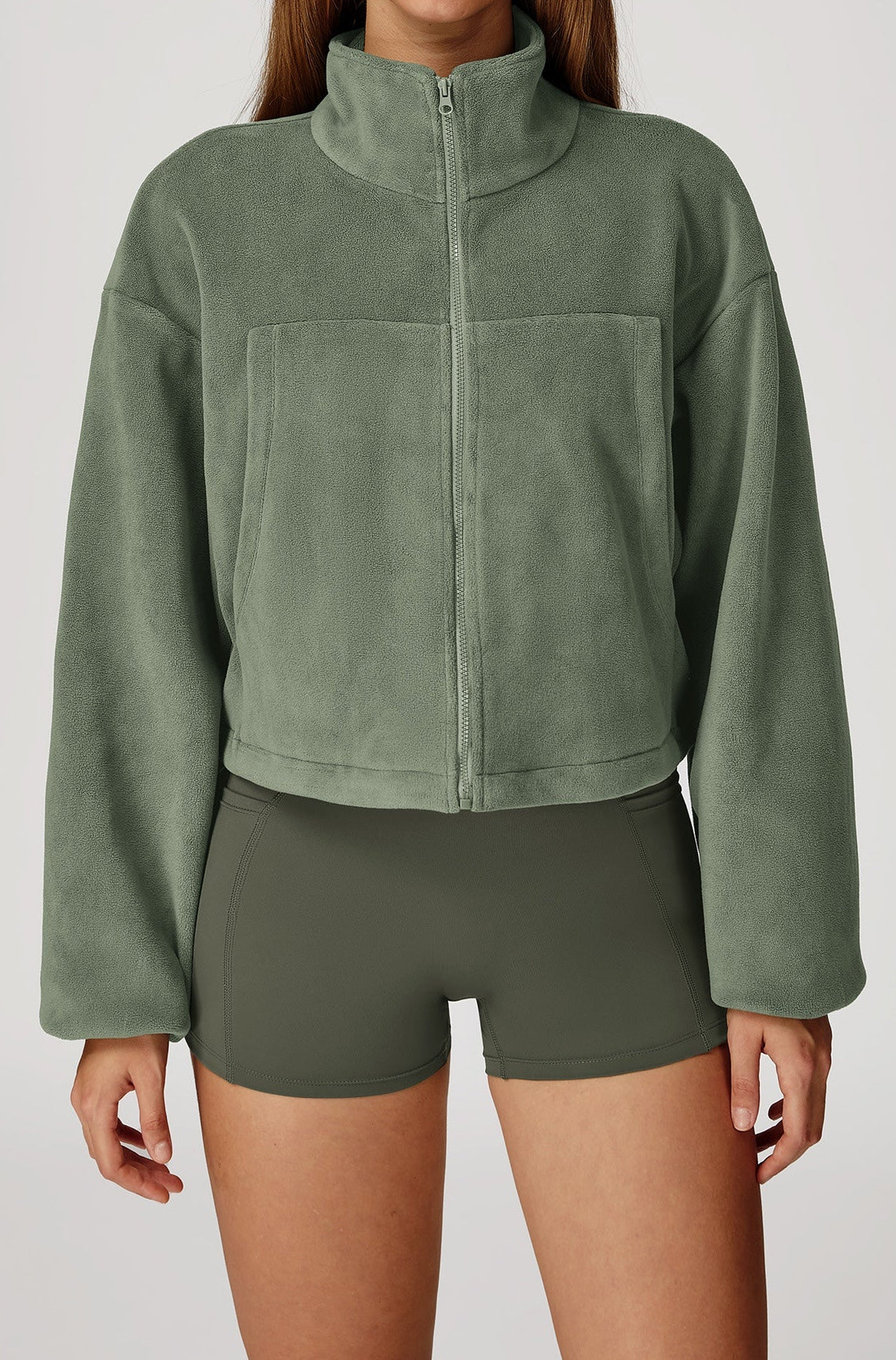 YOHA women's fleece-lined workout jacket in black