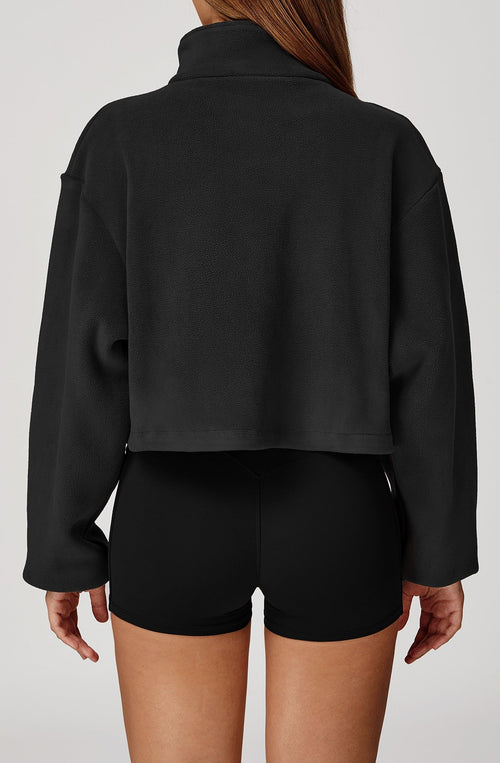 YOHA women's fleece-lined workout jacket in brown