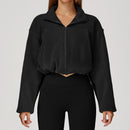 YOHA women's fleece-lined workout jacket in cherry red