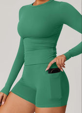 Long Sleeve Top and Shorts