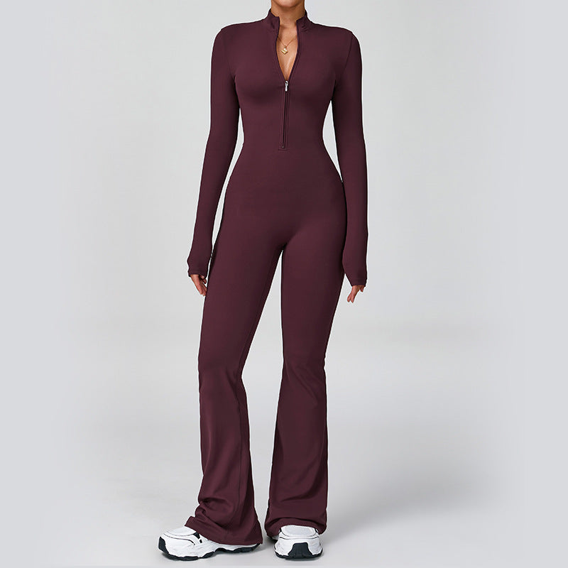 CloudZip  Long-Sleeve Active Jumpsuit