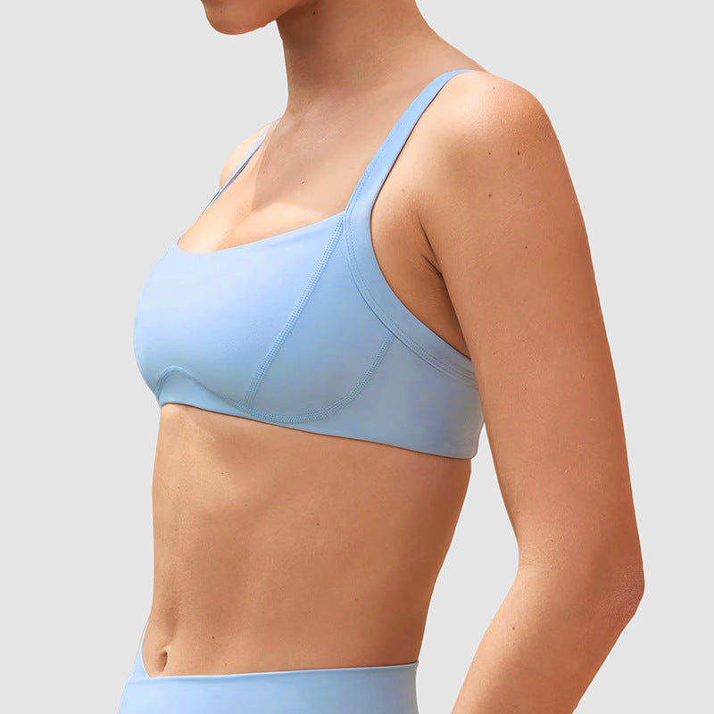 Cross-Waist Shorts & l Back Sports Bra