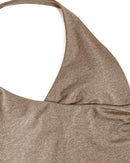 Halter Neck Push-Up Sports Bra for Women — Open Back