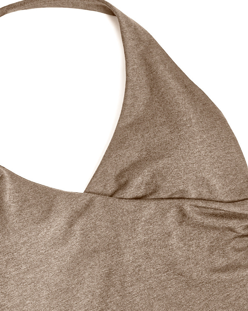 Halter Neck Push-Up Sports Bra for Women — Open Back