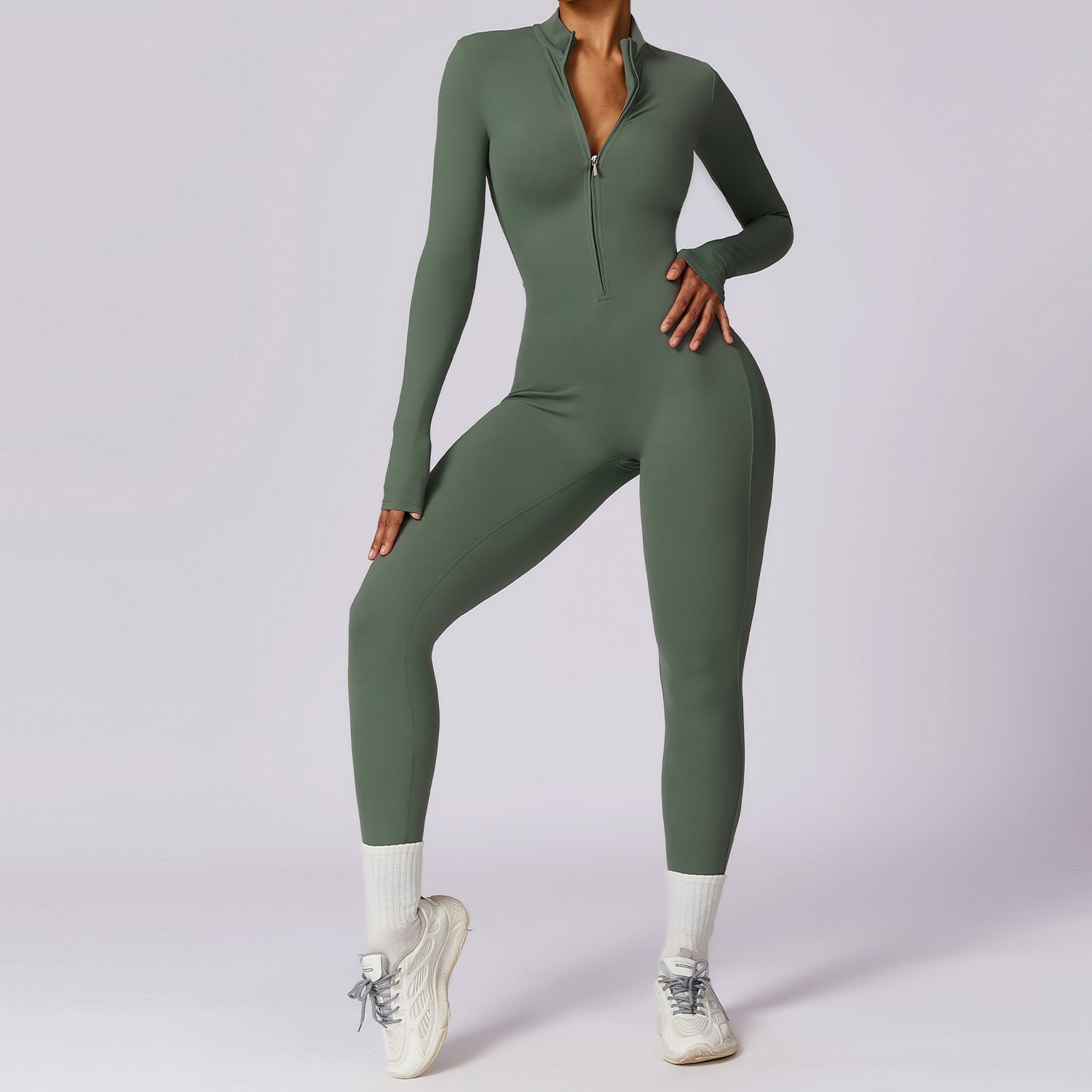 Long-Sleeve Yoga Bodysuit