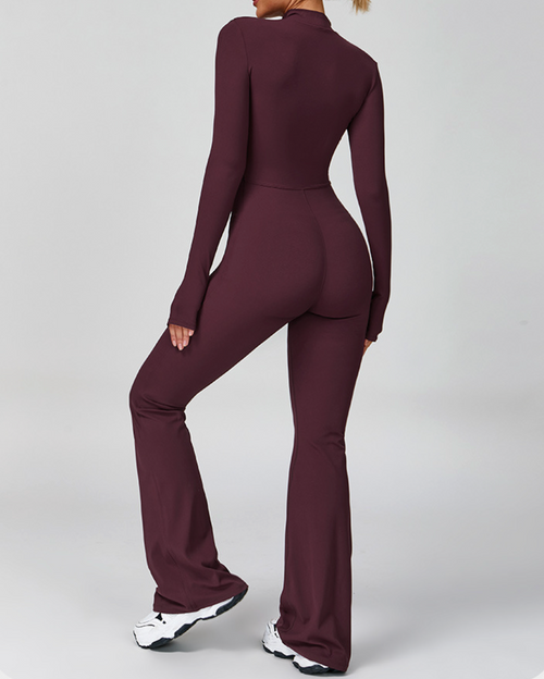 CloudZip  Long-Sleeve Active Jumpsuit