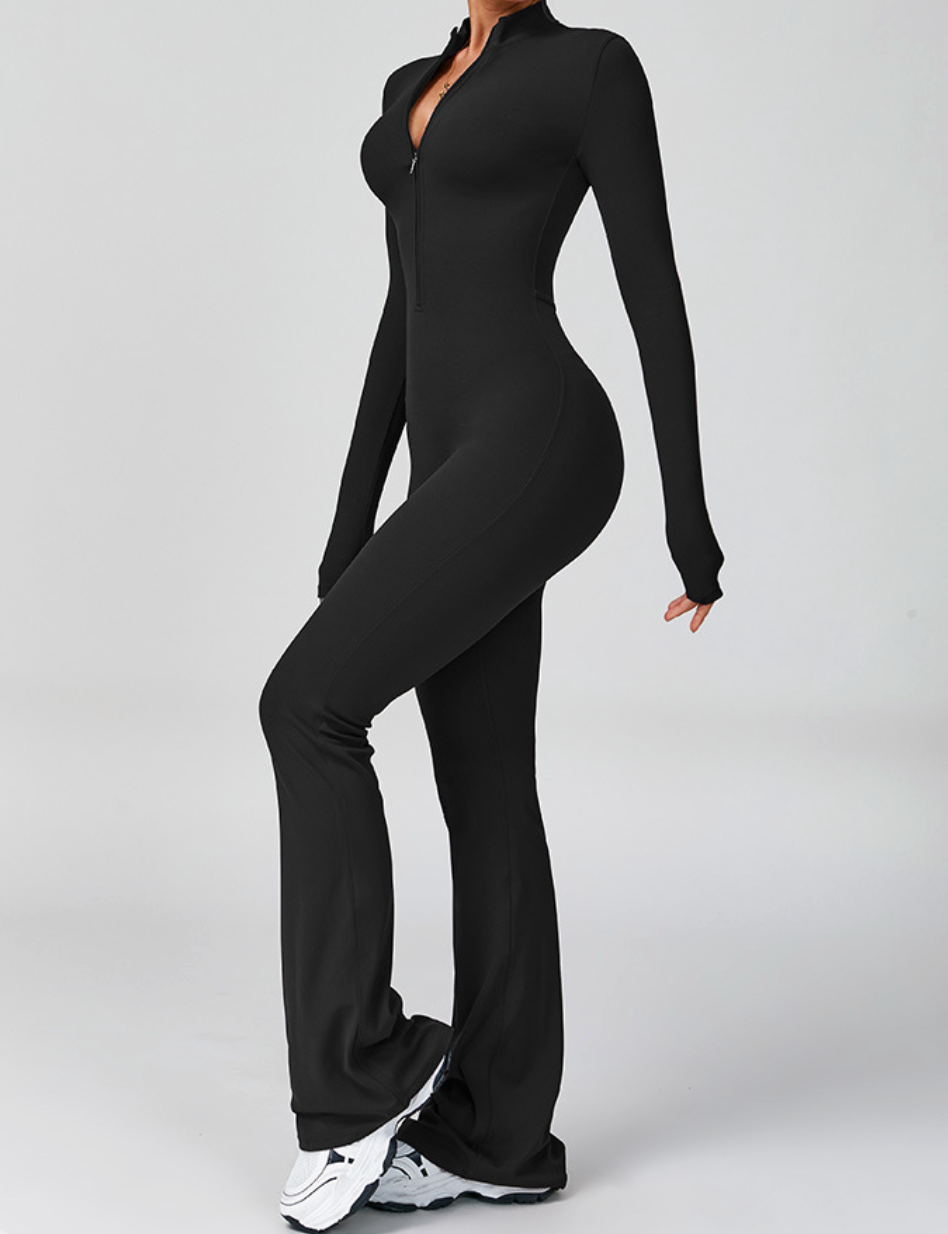 CloudZip  Long-Sleeve Active Jumpsuit