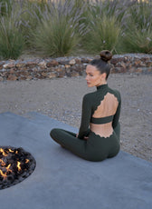 Seashell Flower Halter  Long Sleeve Top