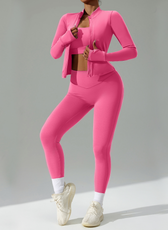 Three-Piece Quick-Dry Yoga Set — Breathable Sportswear