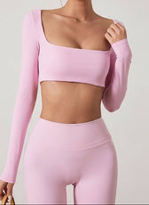 Long-Sleeve Cropped Sports Shirt