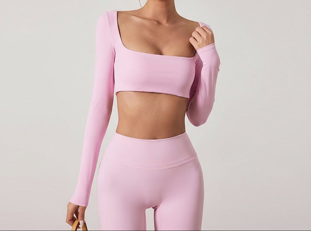 Long-Sleeve Cropped Sports Shirt