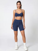 Seamless Matching Workout Set — Sculpting Bra Top & Bike Shorts