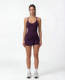 Twisted-Front Sleeveless Yoga Jumpsuit for Women — Built-In Bra
