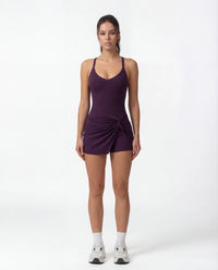 Twisted-Front Sleeveless Yoga Jumpsuit for Women — Built-In Bra